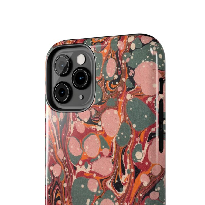 Marbled Paper Phone Case - Pale Pink & Moss Green - Image 8