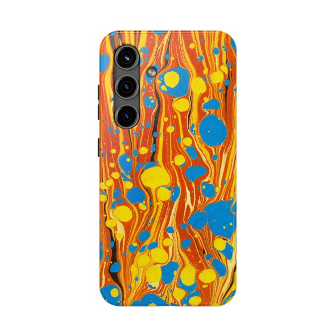 Marbled Phone Case - Orange, Yellow & Blue - Image 81