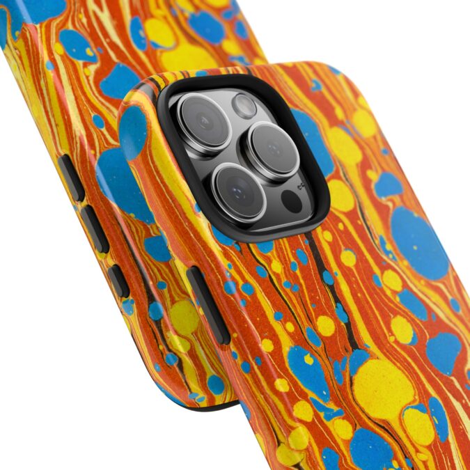 Marbled Phone Case - Orange, Yellow & Blue - Image 73