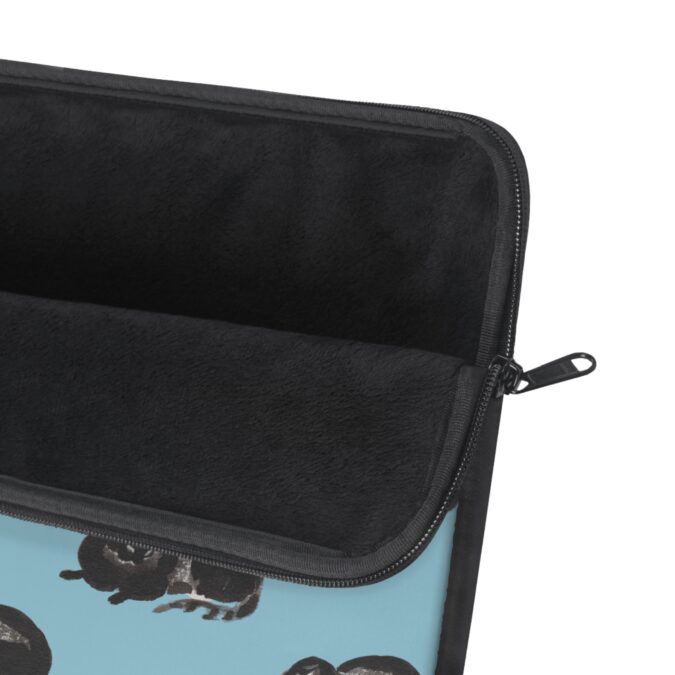 Black Cat Laptop Sleeve - Pale Blue - Image 9