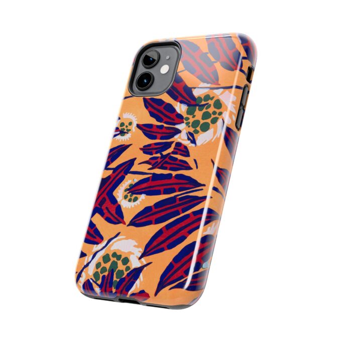 Red & Blue Leaf Abstract Phone Case - Image 3