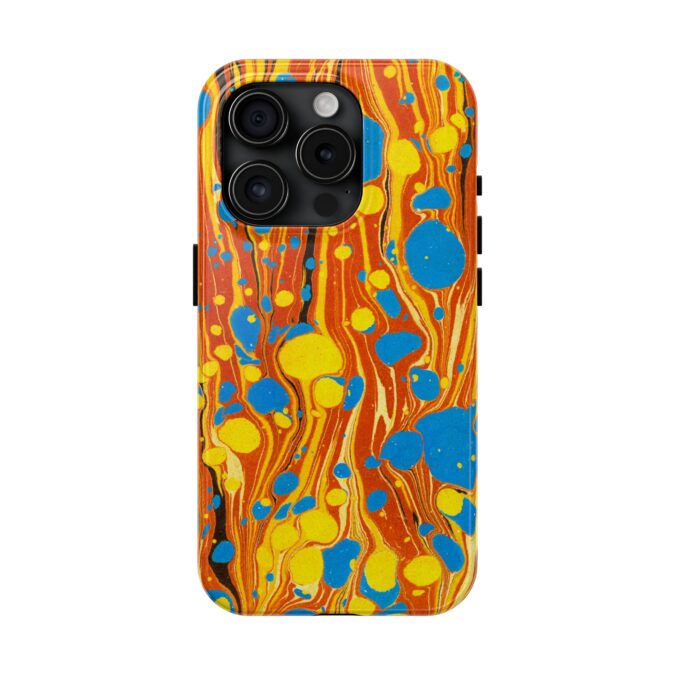 Marbled Phone Case - Orange, Yellow & Blue - Image 57