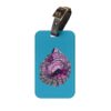 Pink Oyster Shell Luggage Tag - Turquoise