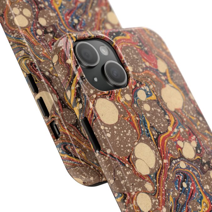 Marbled Phone Case - Tawny Brown, Cream & Orange - Image 58