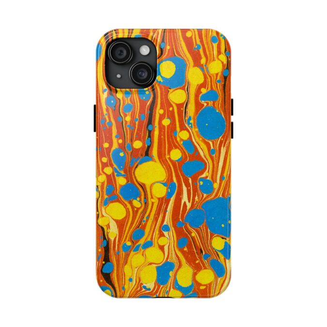 Marbled Phone Case - Orange, Yellow & Blue - Image 61