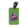 Pink Oyster Shell Luggage Tag - Lime Green
