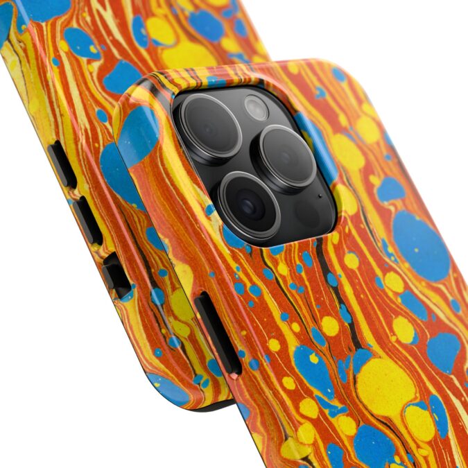 Marbled Phone Case - Orange, Yellow & Blue - Image 58