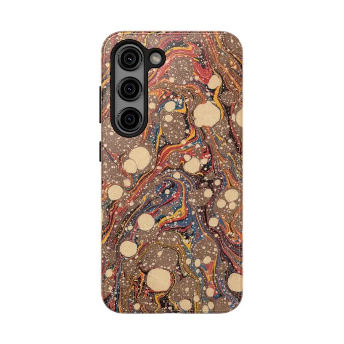 Marbled Phone Case - Tawny Brown, Cream & Orange - Image 85
