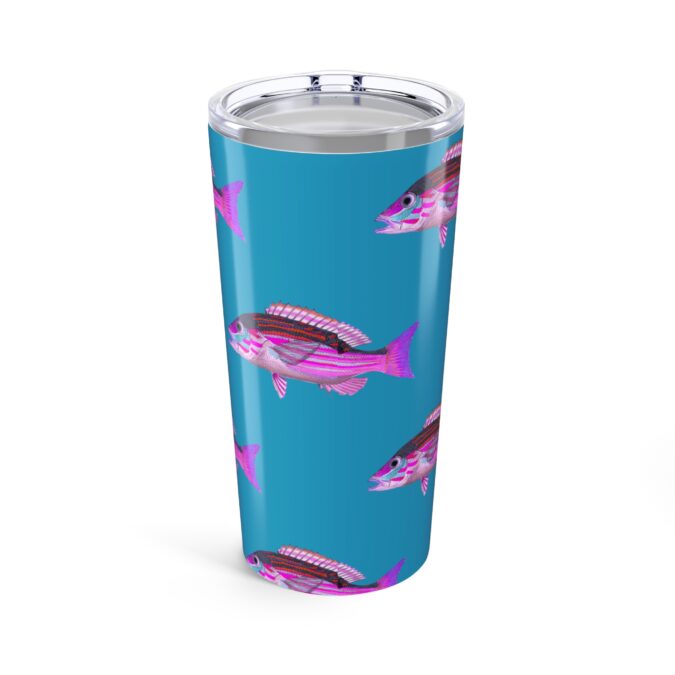 Patterned Prion Tumbler - Magenta on Turquoise - Image 3