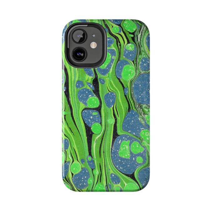 Marbled Phone Case - Lime Green and Blue - Image 18