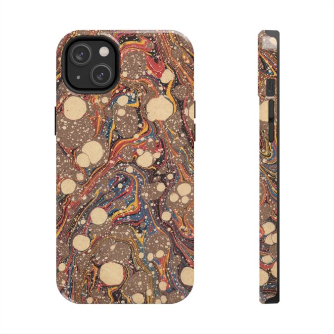 Marbled Phone Case - Tawny Brown, Cream & Orange - Image 47
