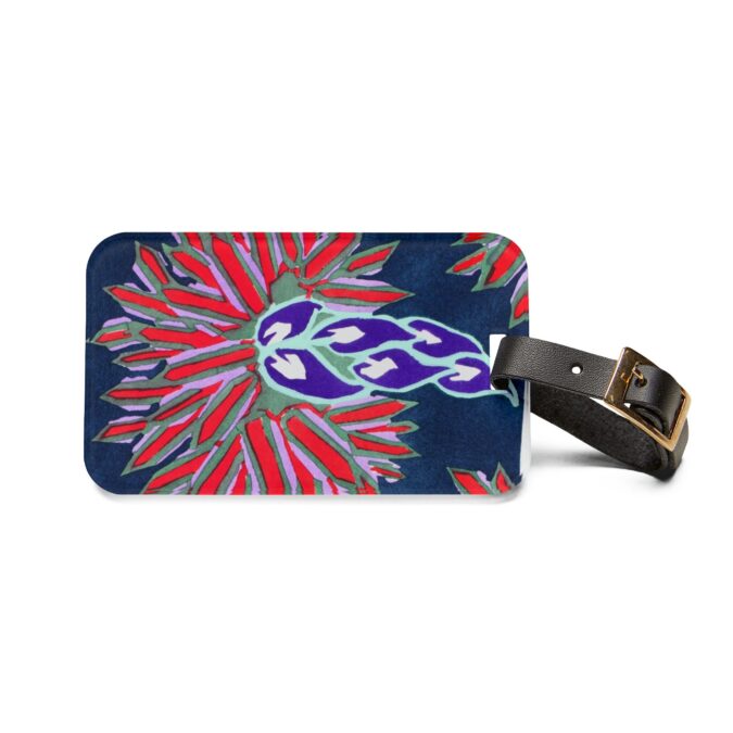 Red & Pink Abstract Luggage Tag - Image 2