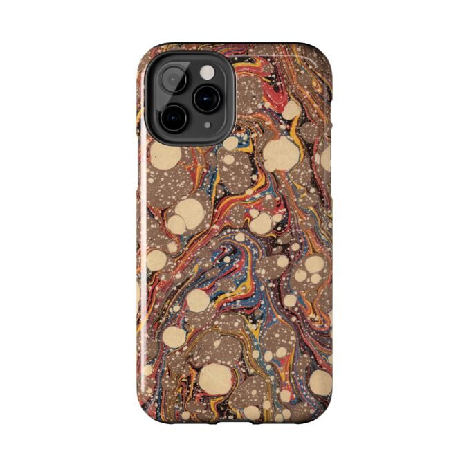Marbled Phone Case - Tawny Brown, Cream & Orange - Image 6