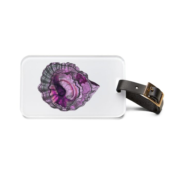 Pink Oyster Shell Luggage Tag - White - Image 2