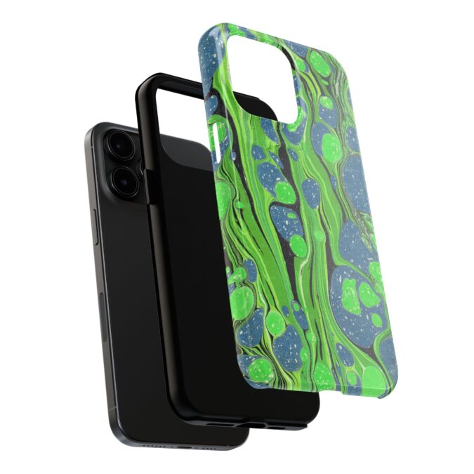 Marbled Phone Case - Lime Green and Blue - Image 68