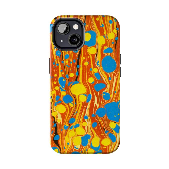 Marbled Phone Case - Orange, Yellow & Blue - Image 30