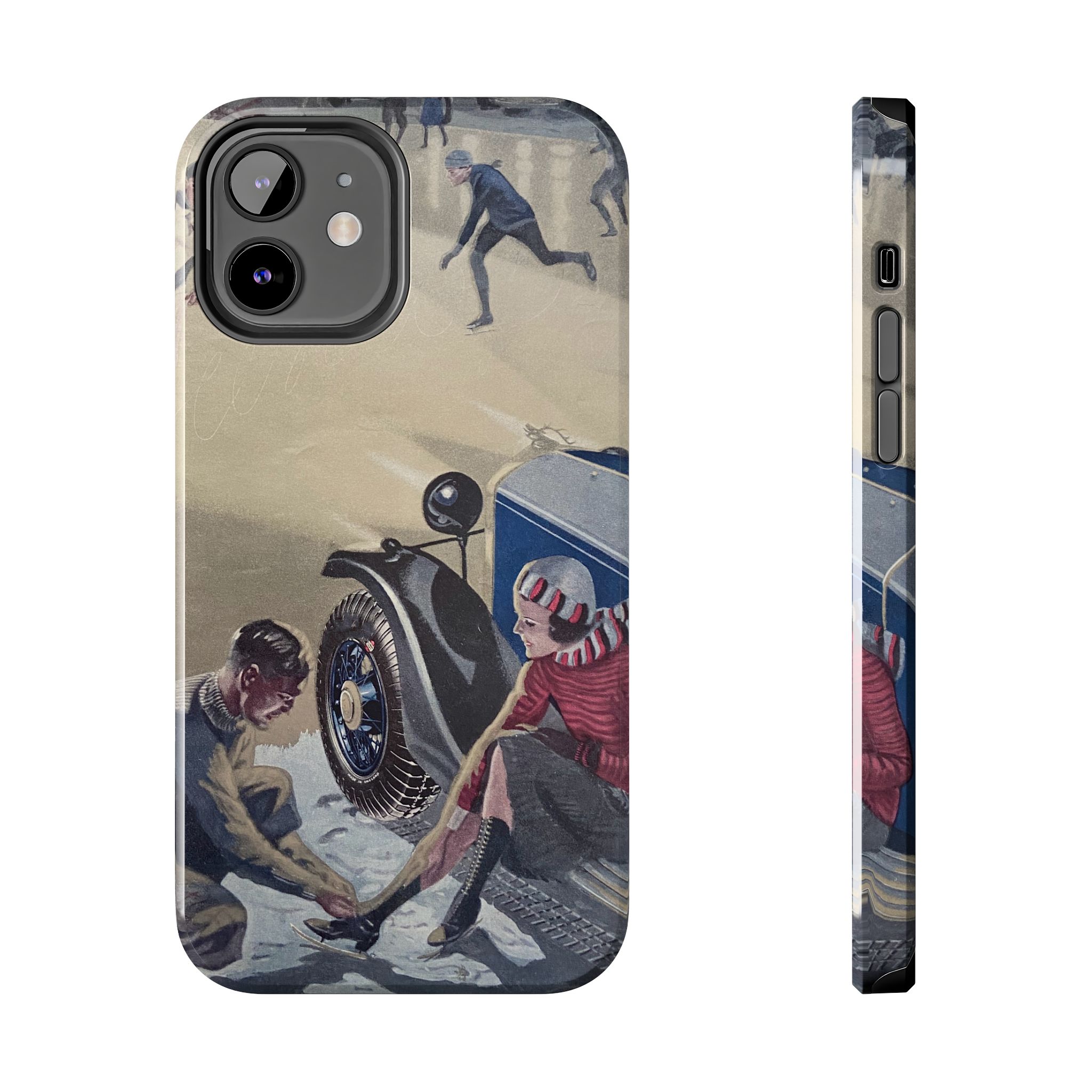 1930s Skating Party iPhone Case - Image 13
