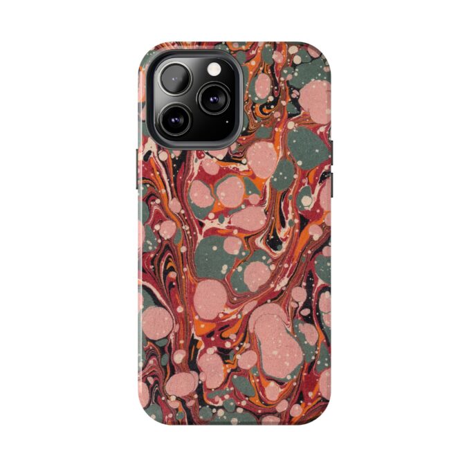 Marbled Paper Phone Case - Pale Pink & Moss Green - Image 42