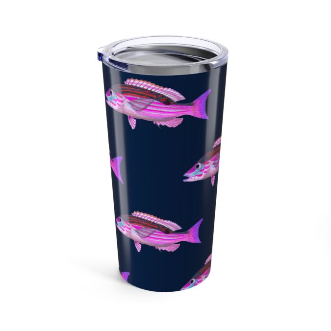 Patterned Prion Tumbler - Magenta on Navy - Image 4