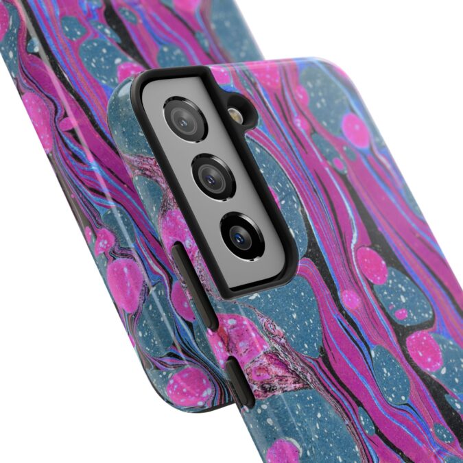 Marbled Phone Case - Fuchsia & Dusty Blue - Image 90