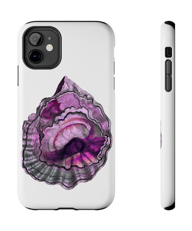 Pink Oyster Shell Phone Case - White