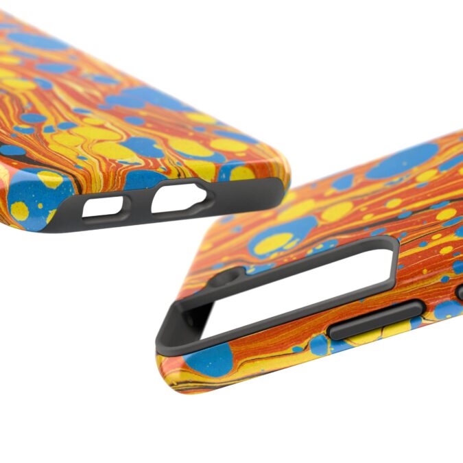 Marbled Phone Case - Orange, Yellow & Blue - Image 91