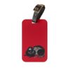 Black Cat Luggage Tag - Red