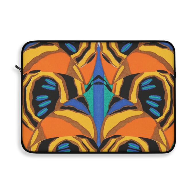 Orange, Black & Blue Abstract Laptop Sleeve - Image 7