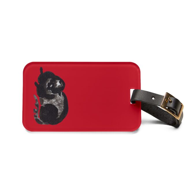 Black Cat Luggage Tag - Red - Image 2