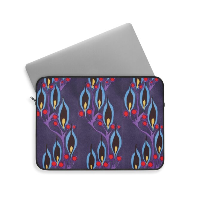 Blue Leaf Abstract Laptop Sleeve - Image 8