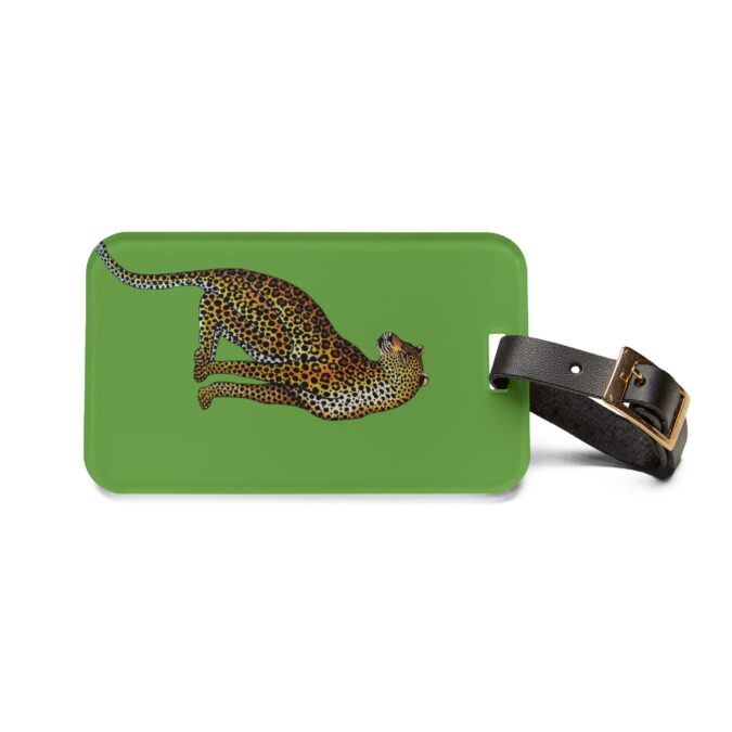Leopard Luggage Tag - Green - Image 2