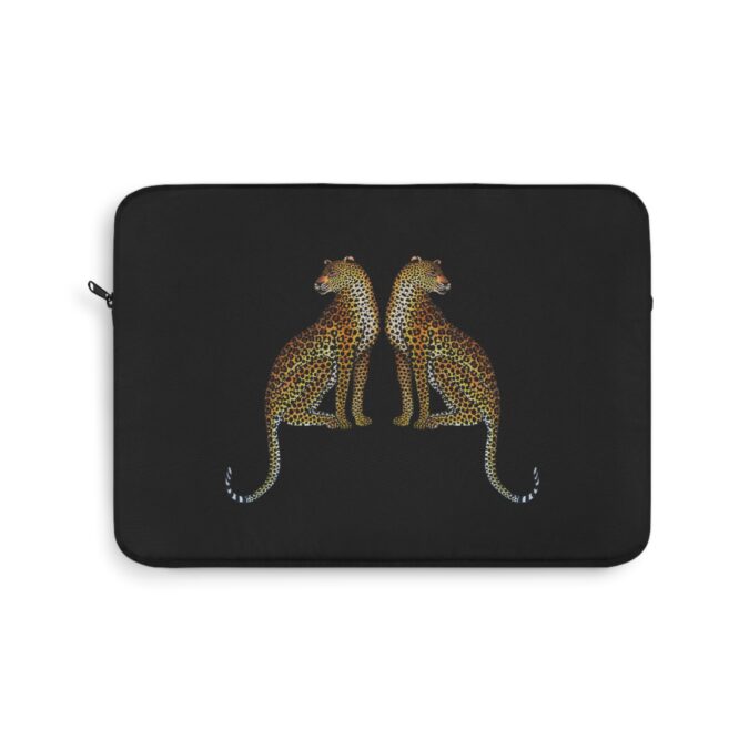 Leopard Laptop Sleeve - Black - Image 4