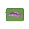 Magenta Fish Laptop Sleeve - Green