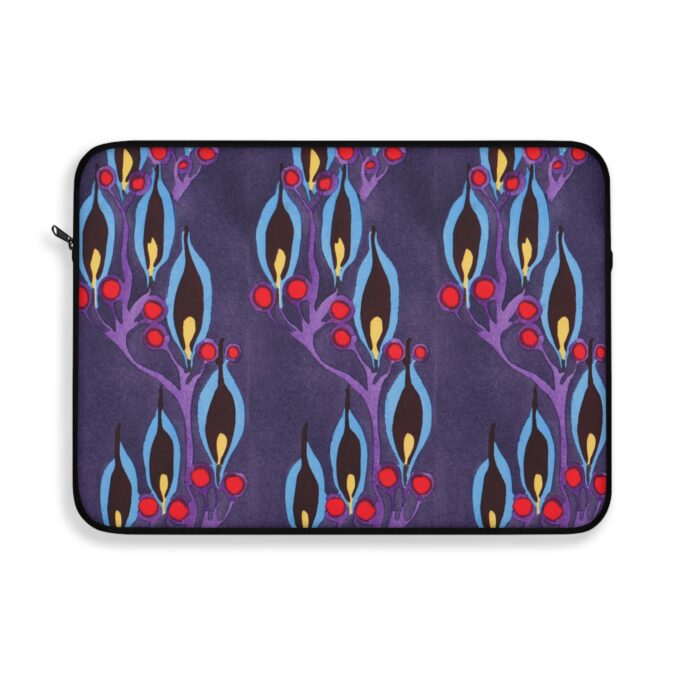 Blue Leaf Abstract Laptop Sleeve - Image 7