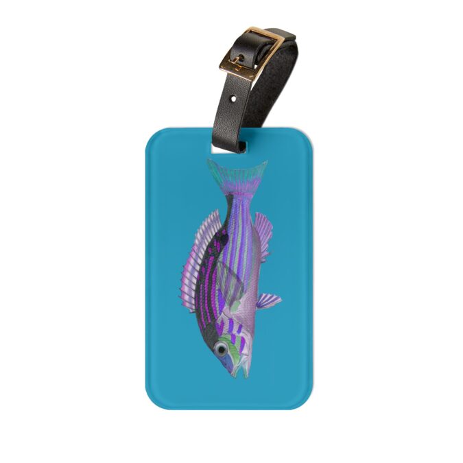 Periwinkle Fish Luggage Tag - Turquoise