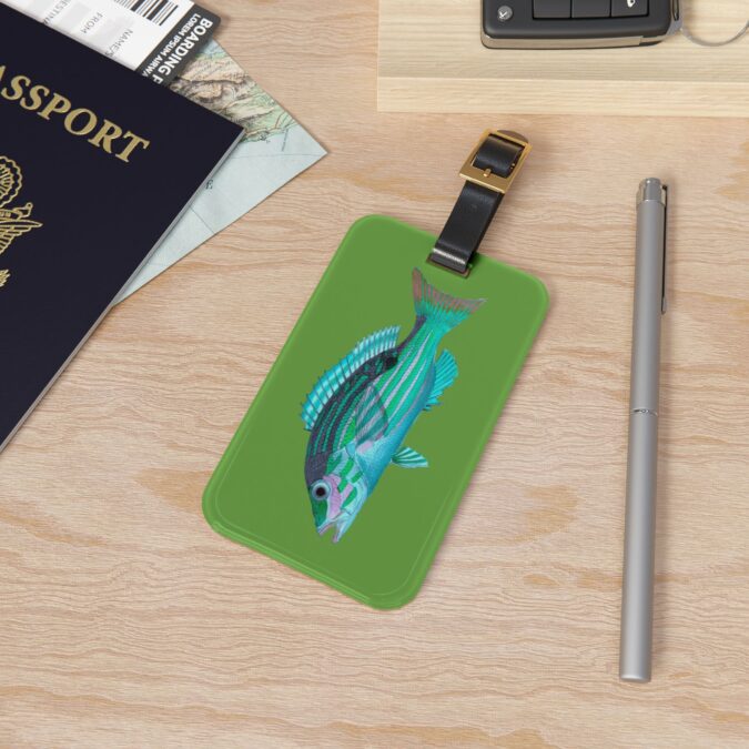 Aqua Fish Luggage Tag - Green - Image 4