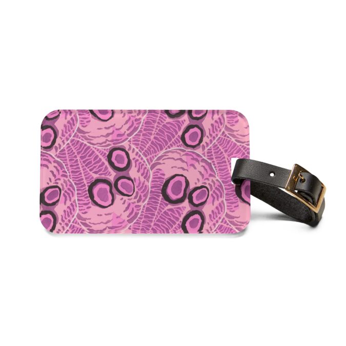 Abstract Spider Web Luggage Tag - Pink - Image 2
