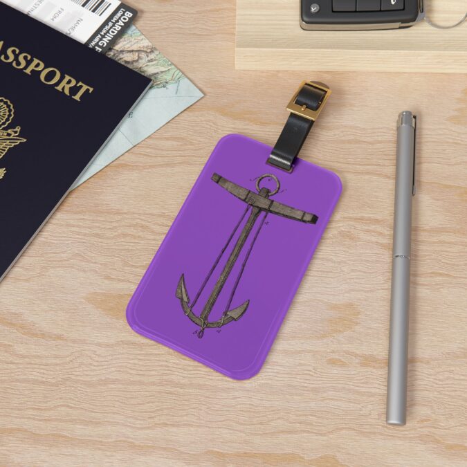 Anchor Luggage Tag - Violet - Image 4