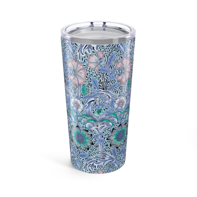 Patterned Floral Tumbler - Blue - Image 2