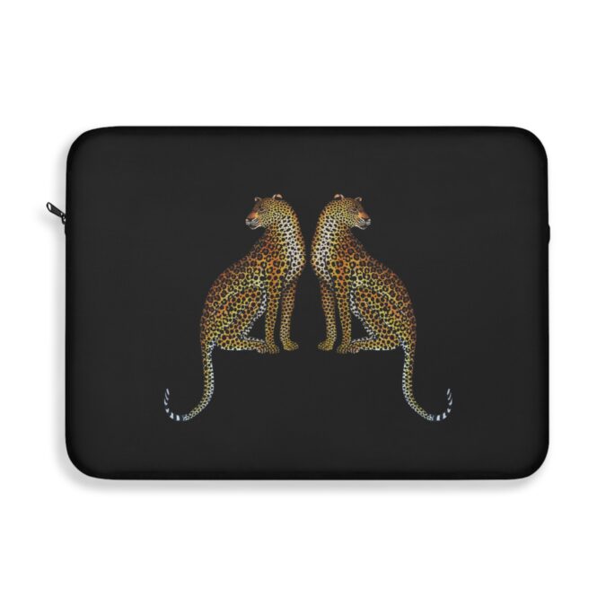 Leopard Laptop Sleeve - Black - Image 7