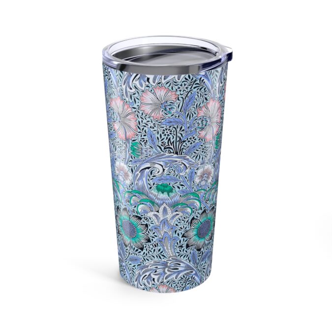 Patterned Floral Tumbler - Blue - Image 3