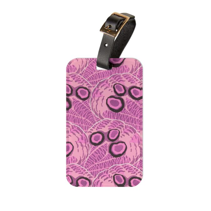 Abstract Spider Web Luggage Tag - Pink