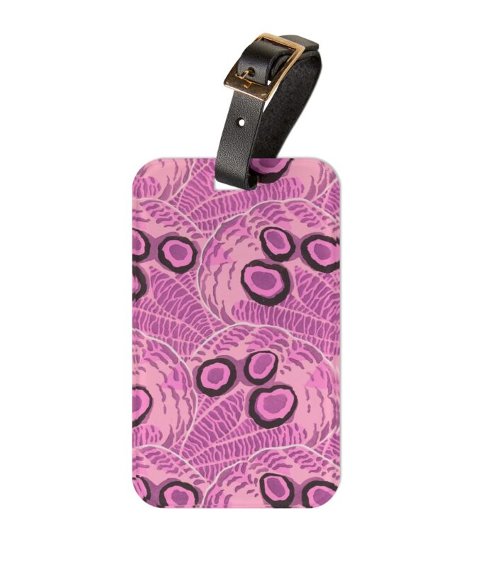 Abstract Spider Web Luggage Tag - Pink