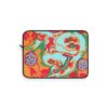 Pale Blue & Orange Abstract Laptop Sleeve
