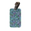 Marbled Luggage Tag - Aqua, Violet & Black