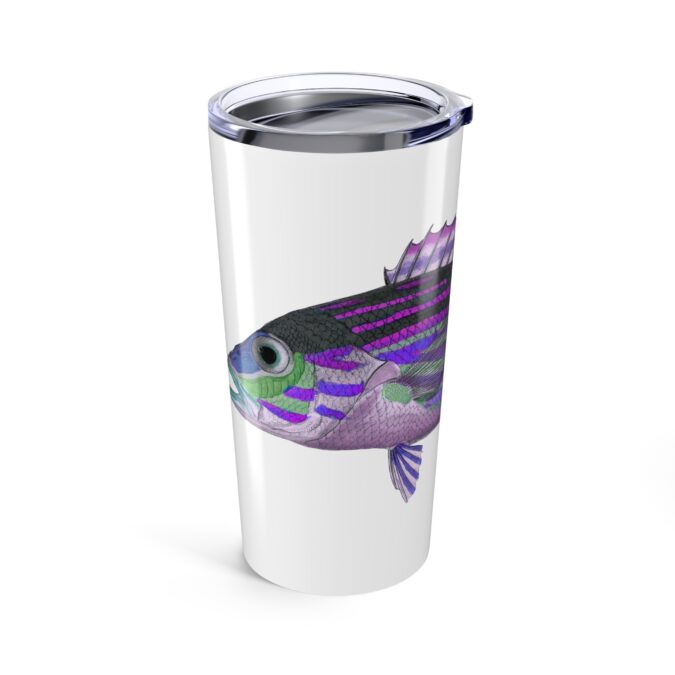 Prion Tumbler  - Periwinkle on White