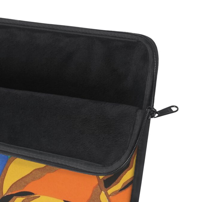 Orange, Black & Blue Abstract Laptop Sleeve - Image 6