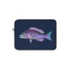 Periwinkle Fish Laptop Sleeve - Navy