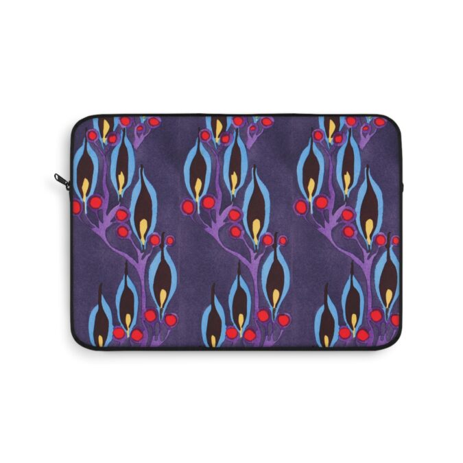 Blue Leaf Abstract Laptop Sleeve - Image 4