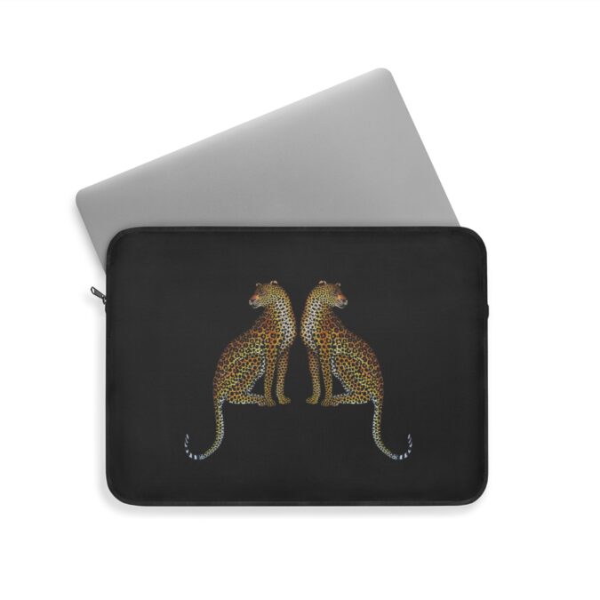 Leopard Laptop Sleeve - Black - Image 8